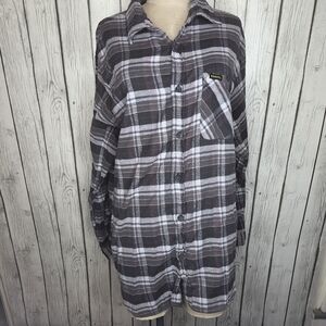 Stanley Workwear Plaid Flannel Button Down Shirt - Heavyweight - XL